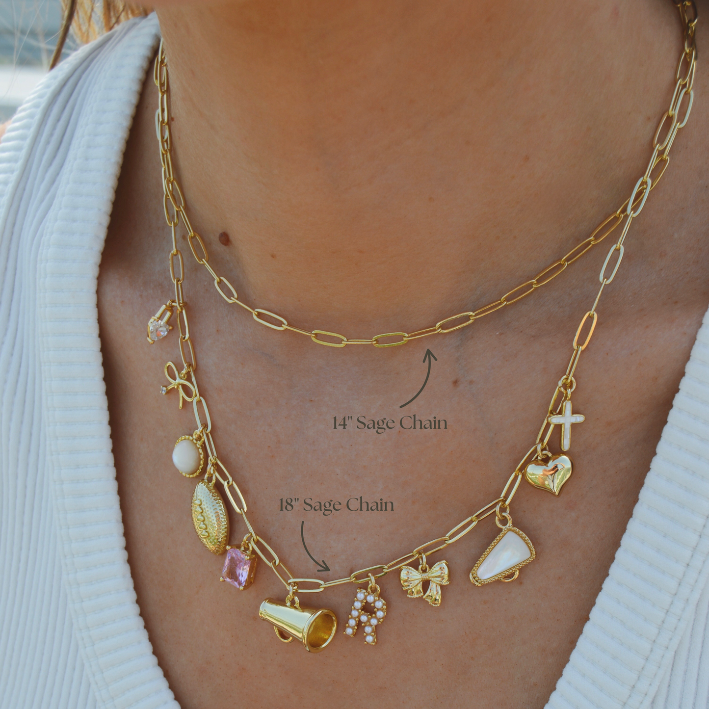 14K Medium Sage Necklace