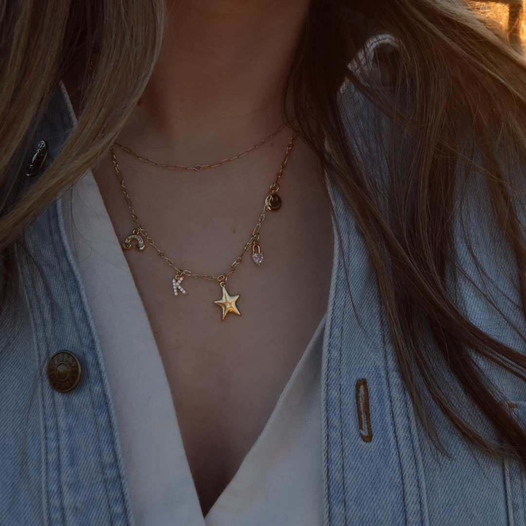 Mini Gold Smiley Face Charm