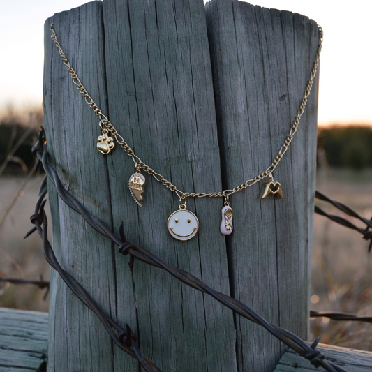 Small Gold Paw Print Charm