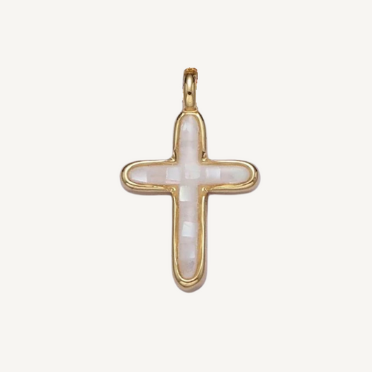 Mini Opal Cross Charm