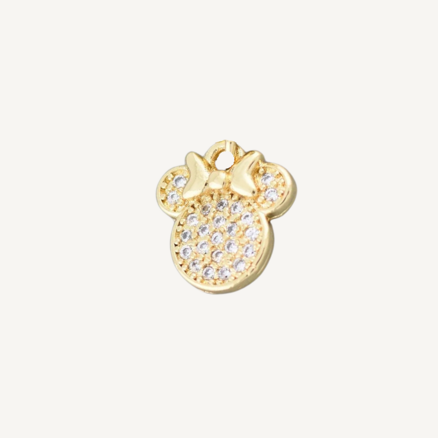 Small Rhinestone Mouse Ears Charm