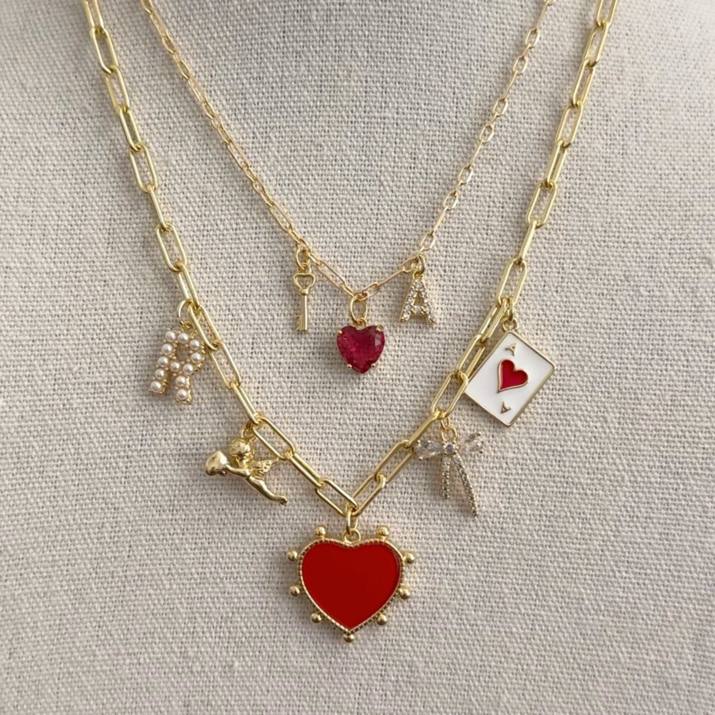 Mini Heart Key Charm