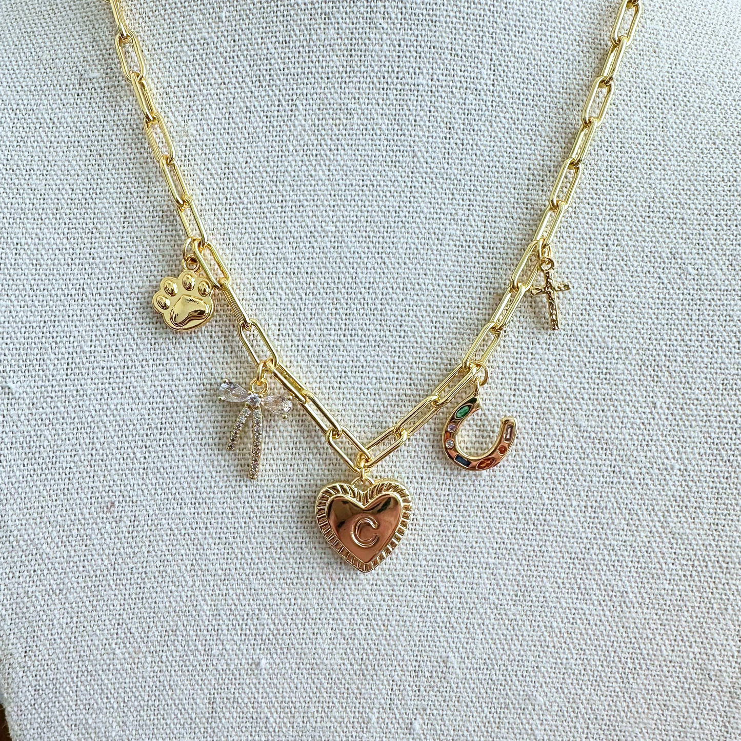 Mini Hammered Cross Charm