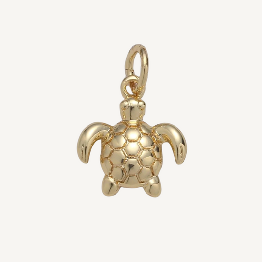 Mini Gold Turtle Charm