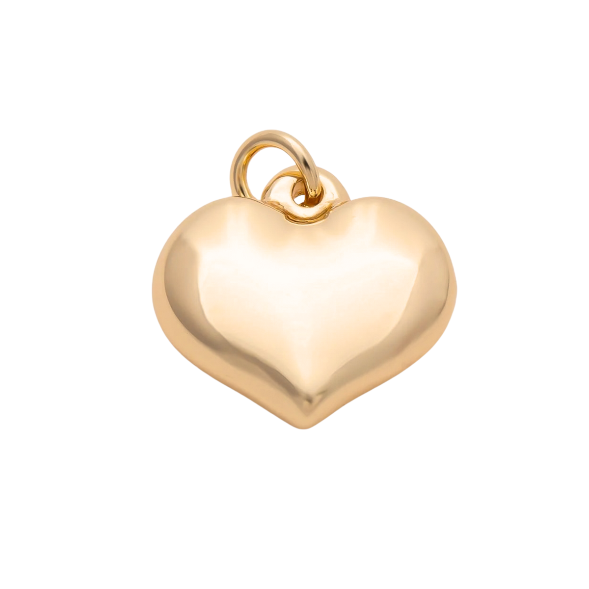 Large Gold Bubble Heart Charm