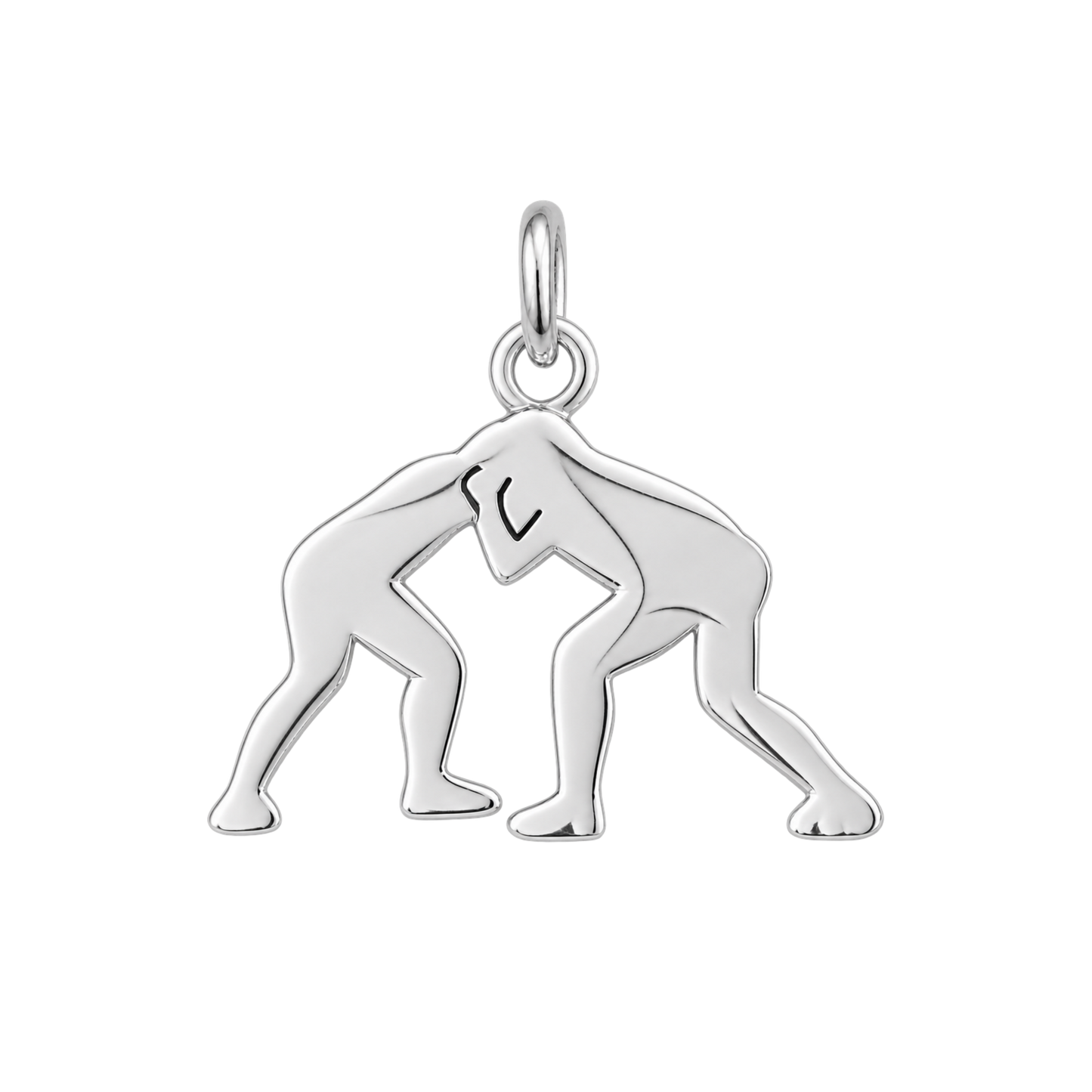 Large Silver Wrestling Charm (Engravable)
