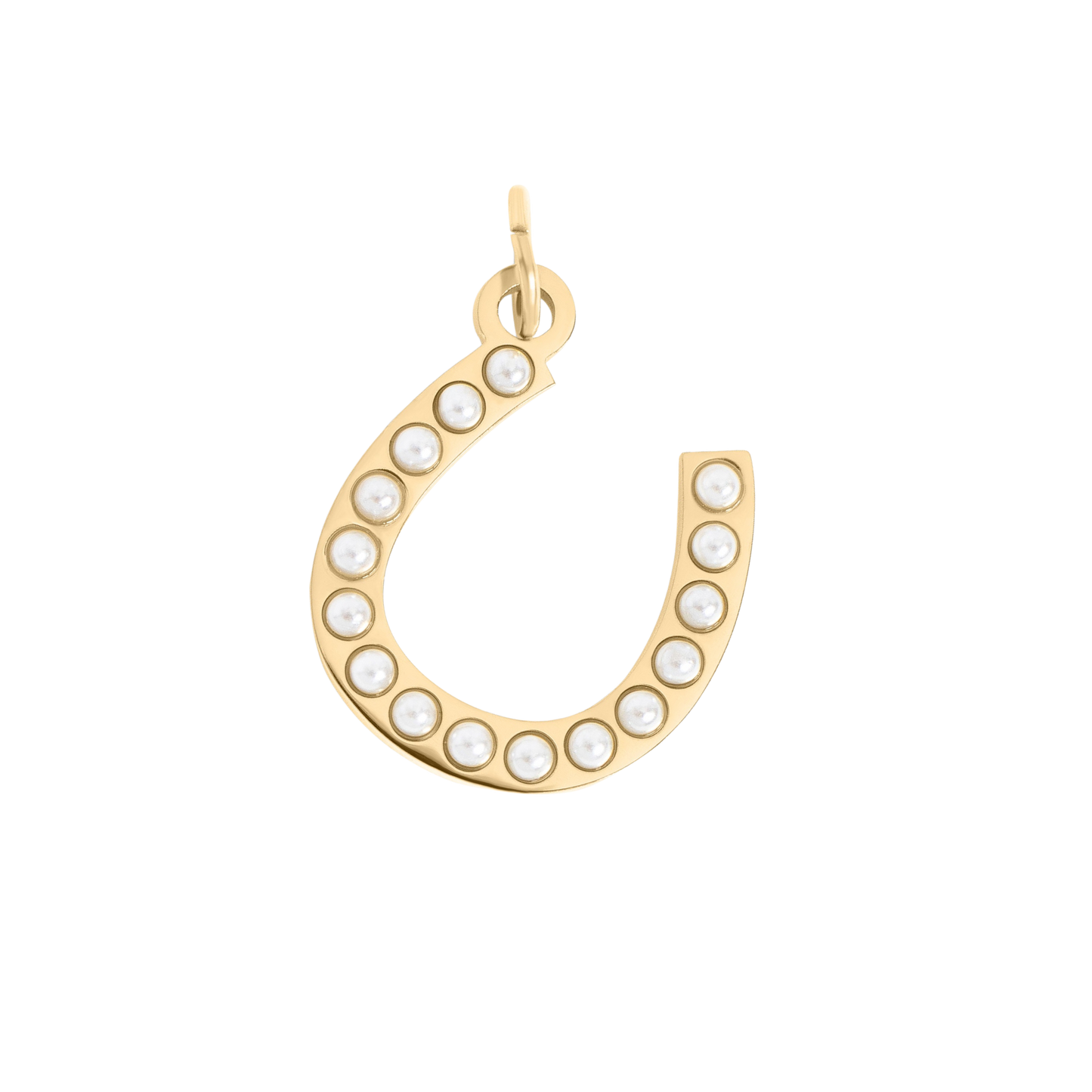Large Pearl Horsehoe Charm