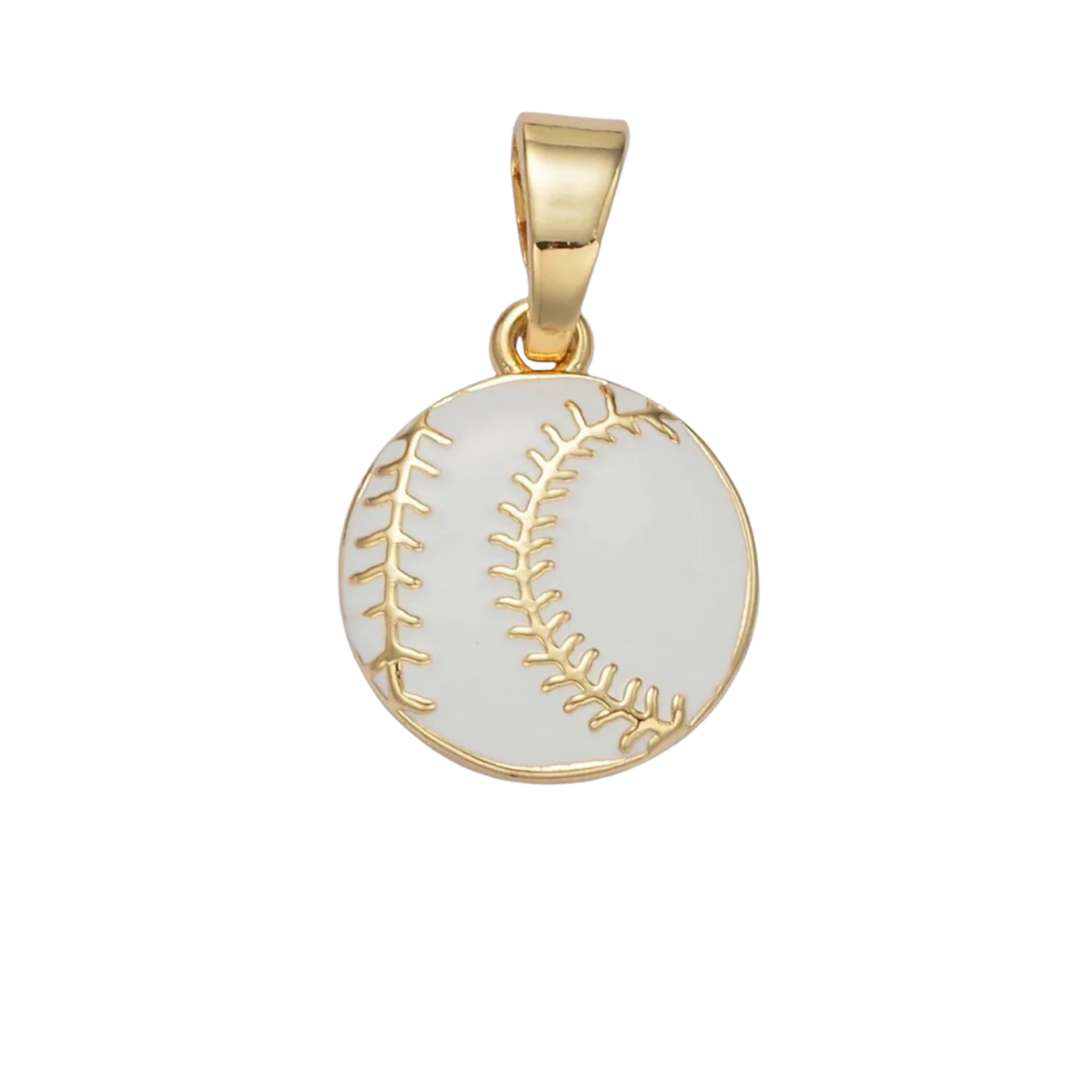 Medium White Softball/Baseball Charm