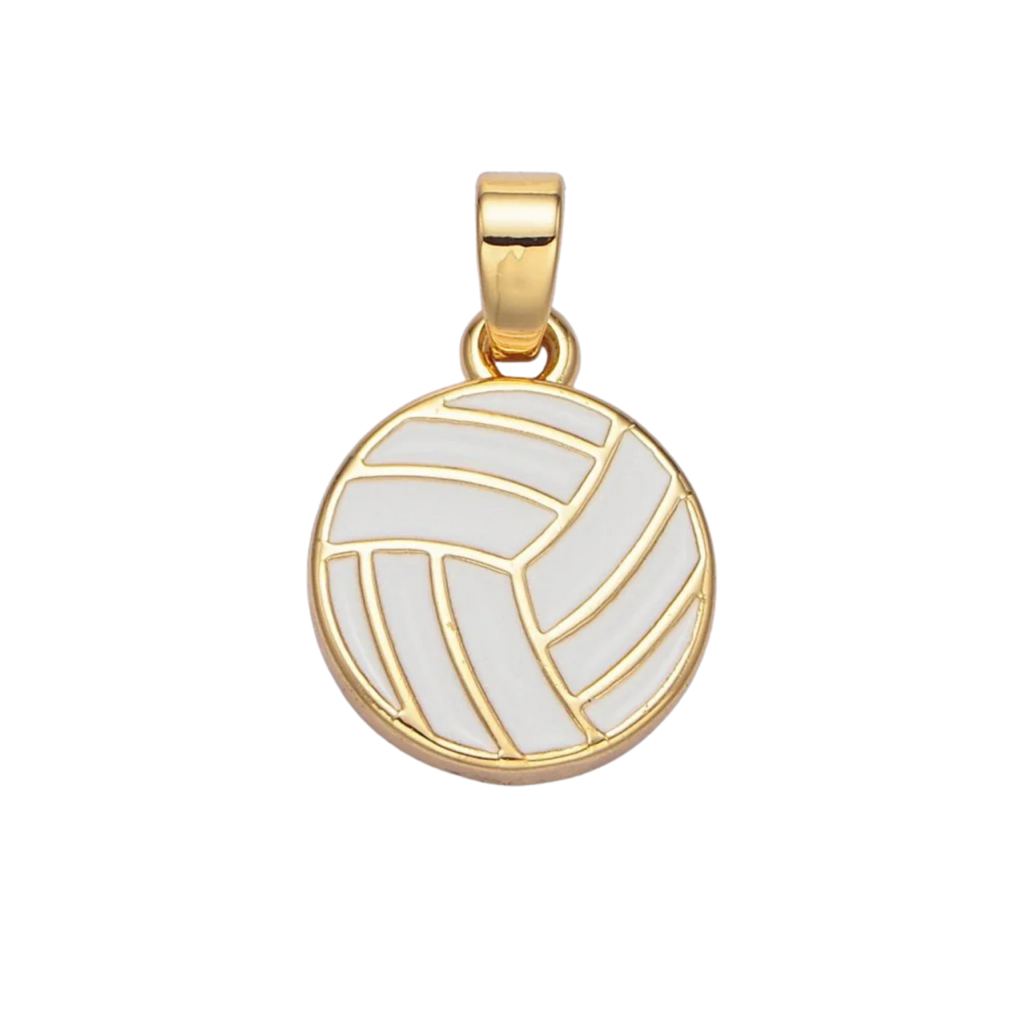 Medium Gold Flat Volleyball Charm