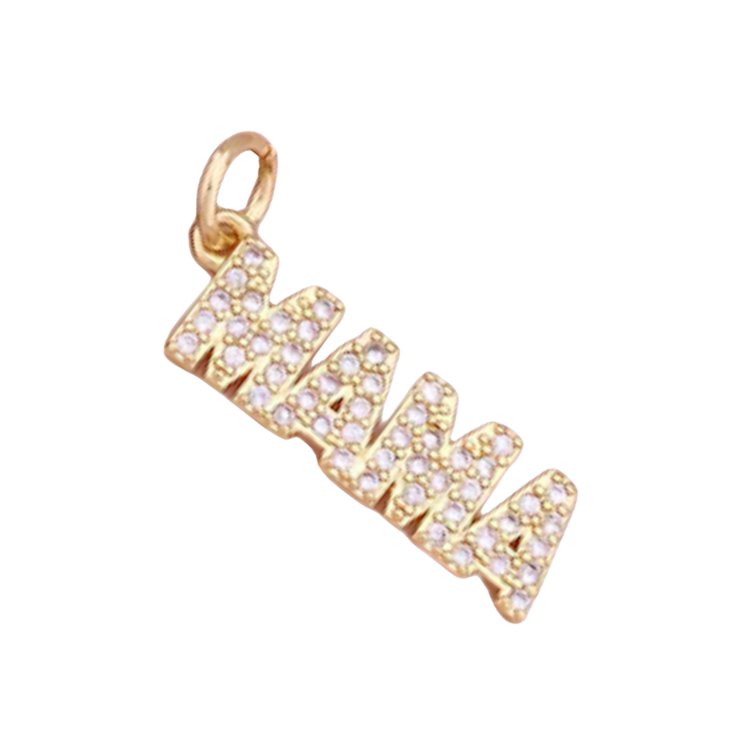 Medium Rhinestone "Mama" Charm