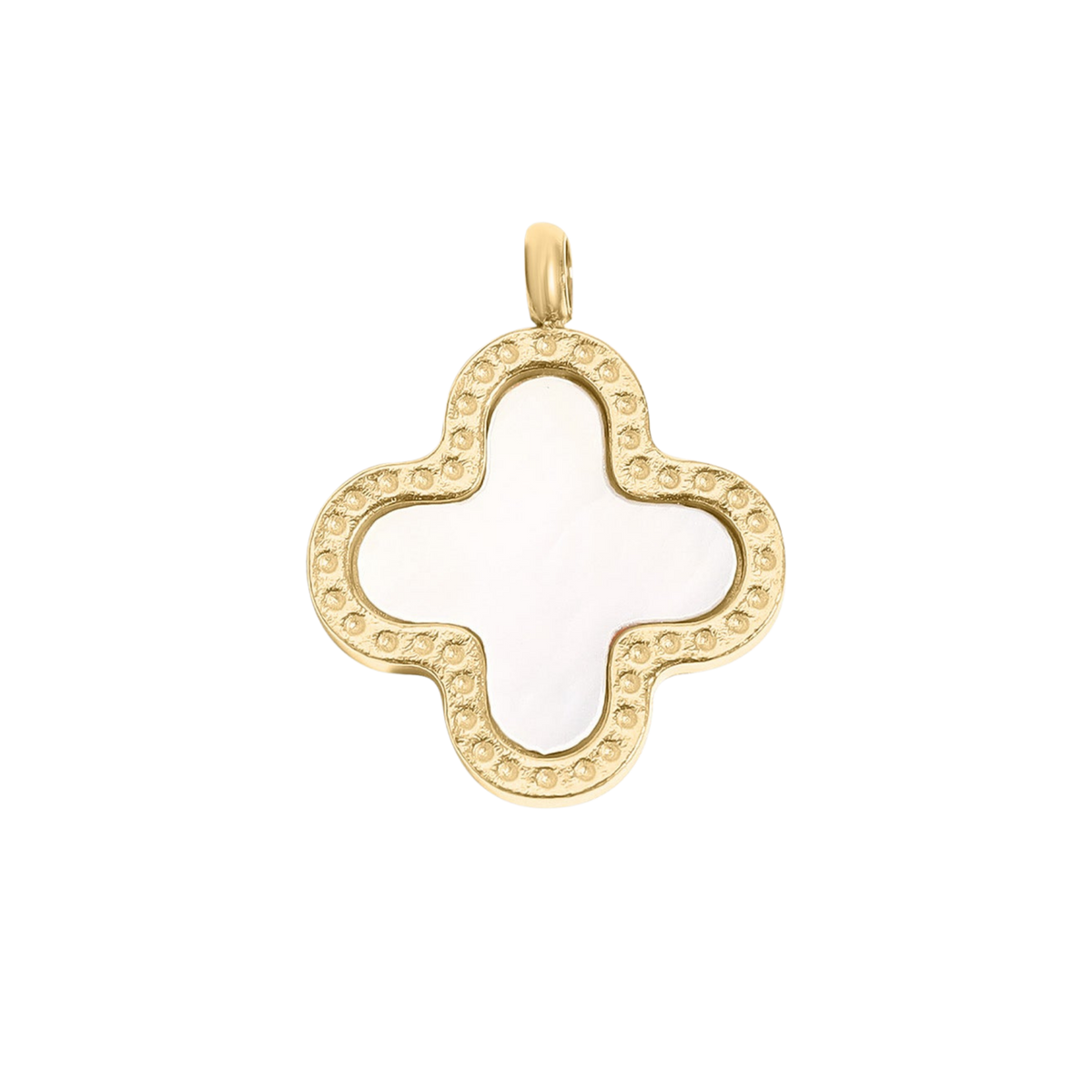 Medium White Clover Charm