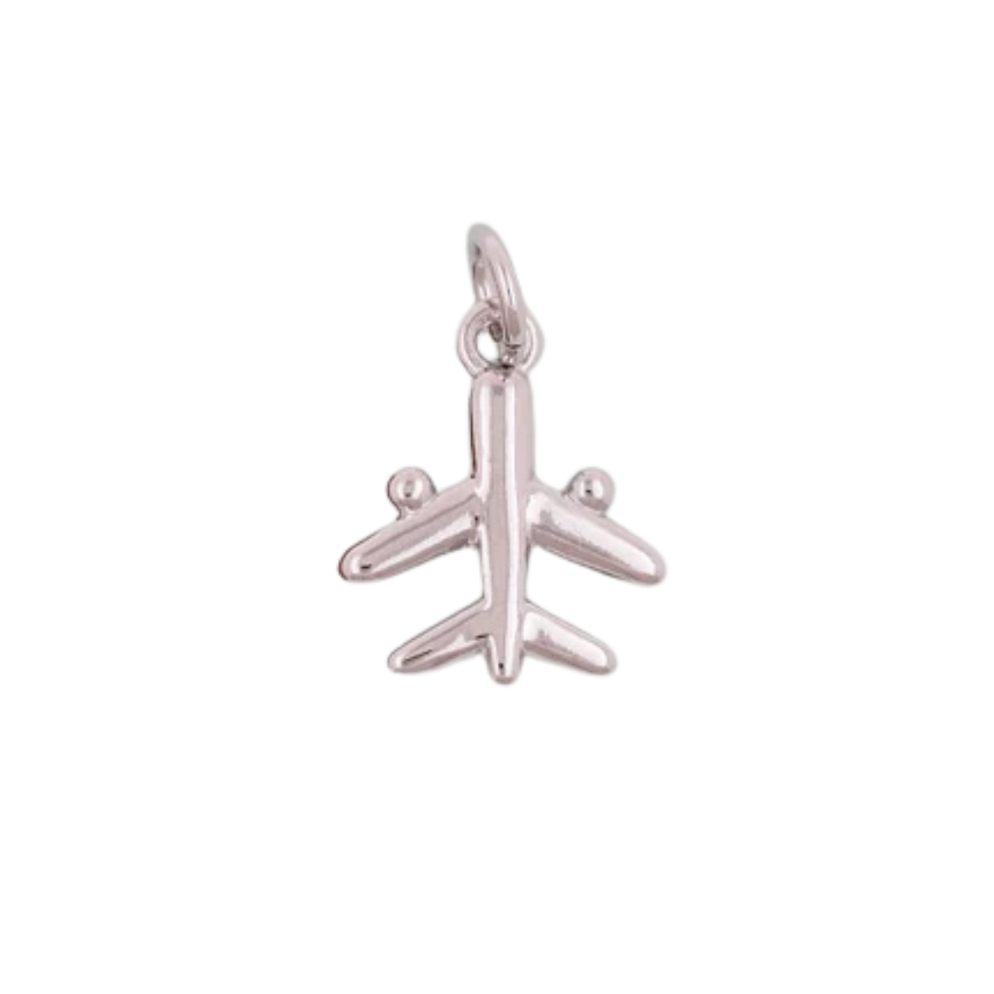 Small Silver Airplane Charm