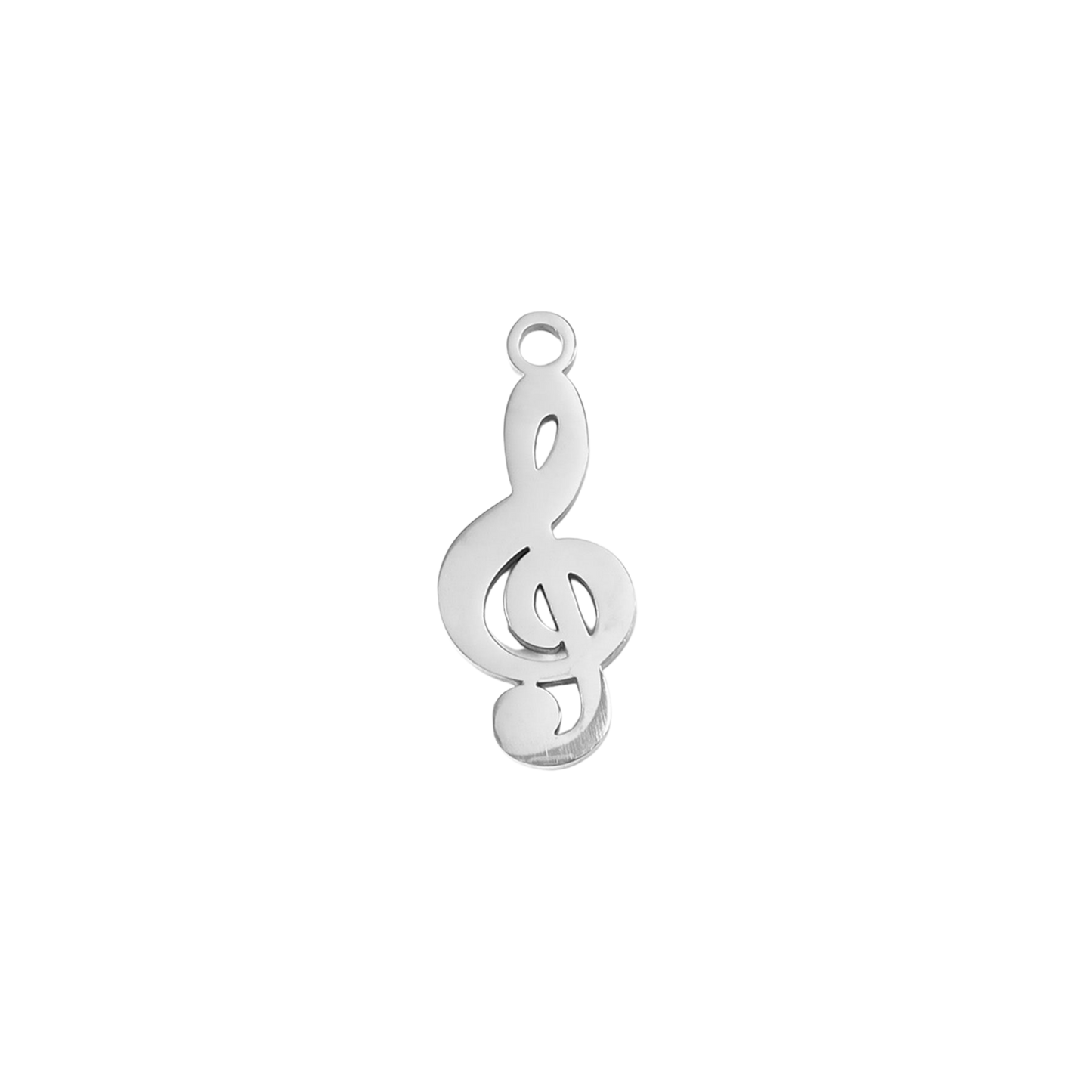 Small Silver Treble Clef Charm