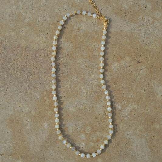 Gemstone & Gold Beaded Necklace