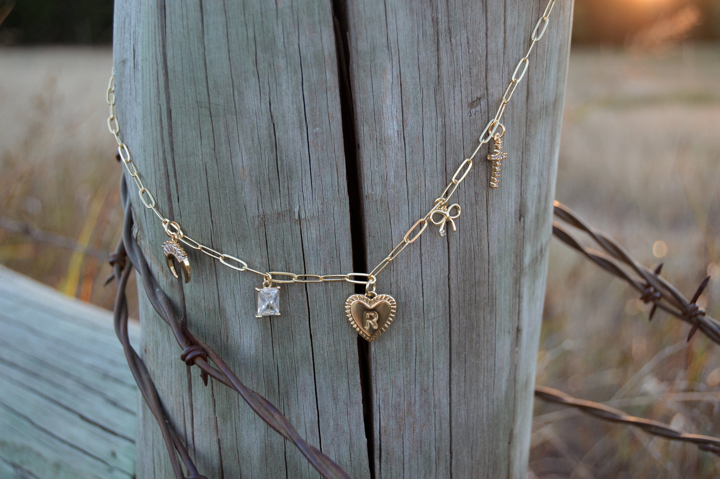 Medium Jewel Moon Horn Charm