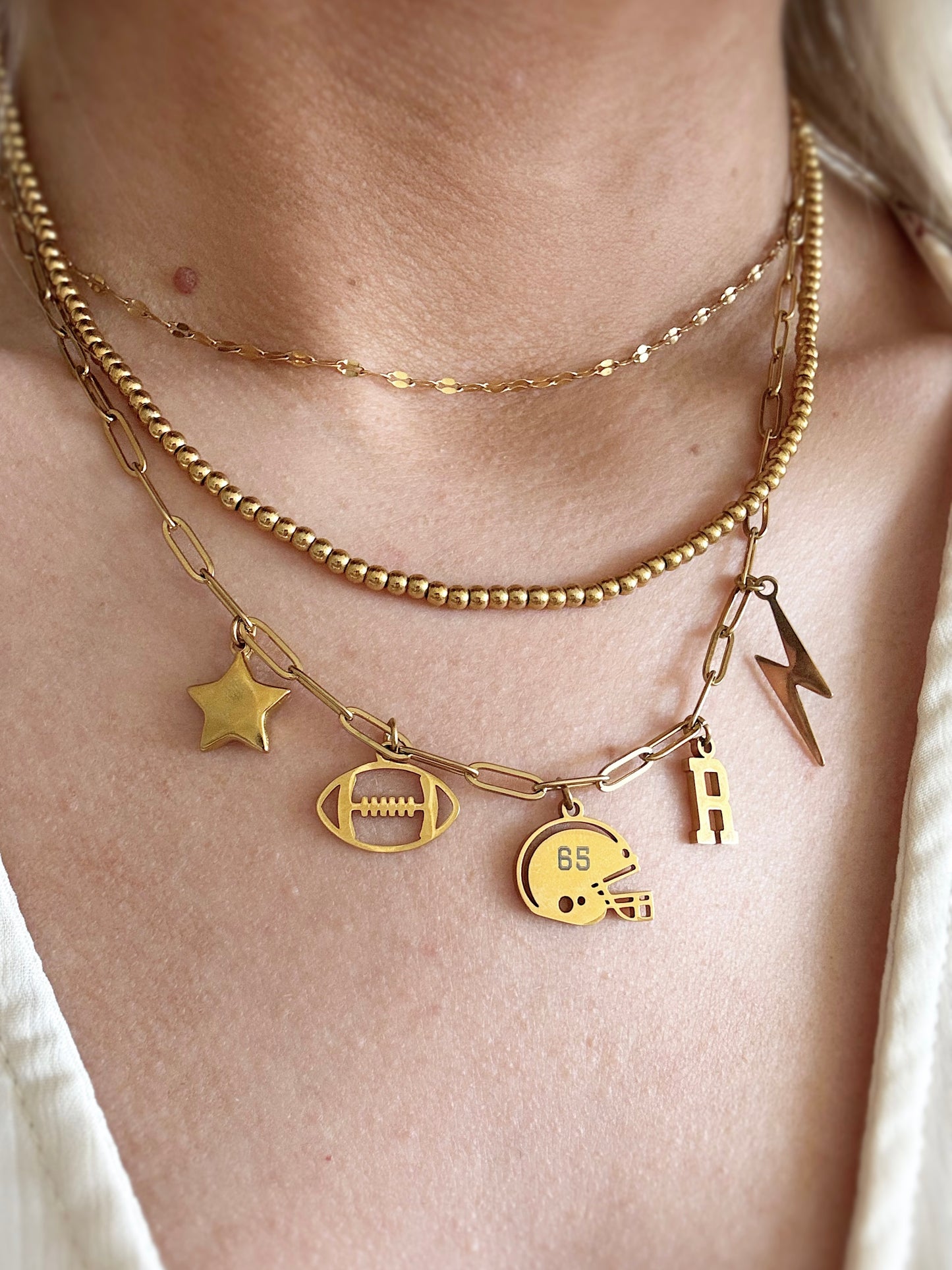 Football Helmet Charm Necklace