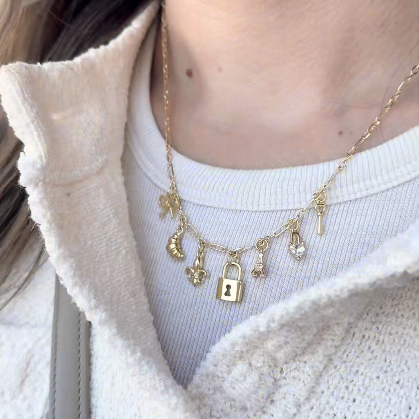 Mini Gold Eiffel Tower Charm