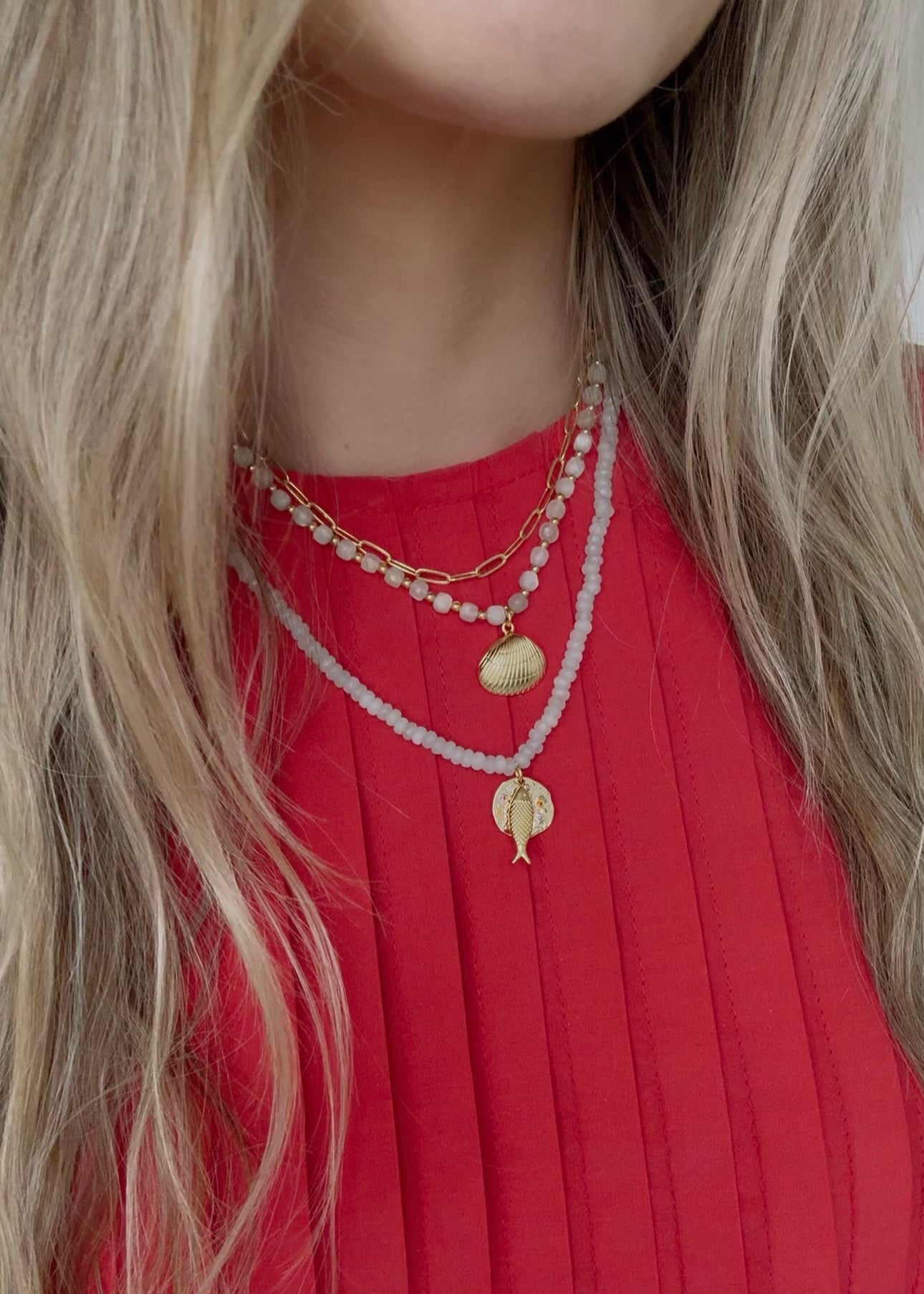 Breezy Blue Rondelle Necklace