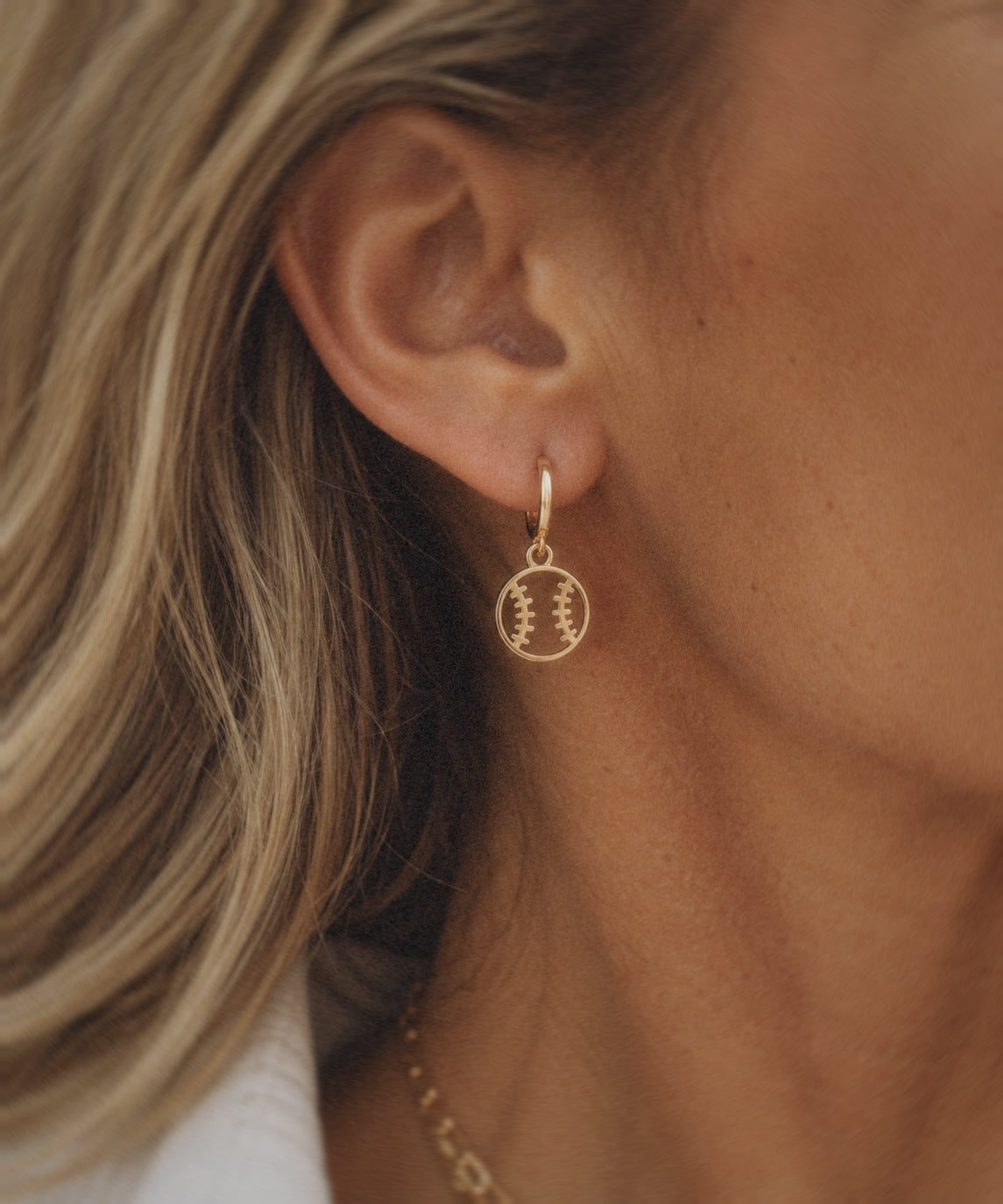 Baseball Dangle Earrings