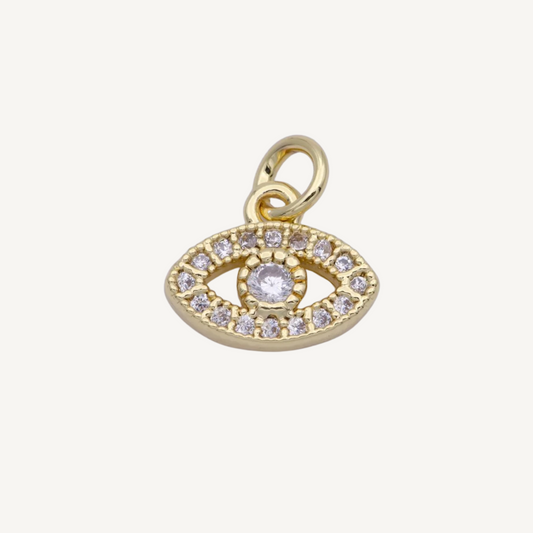 Small Rhinestone Evil Eye Charm