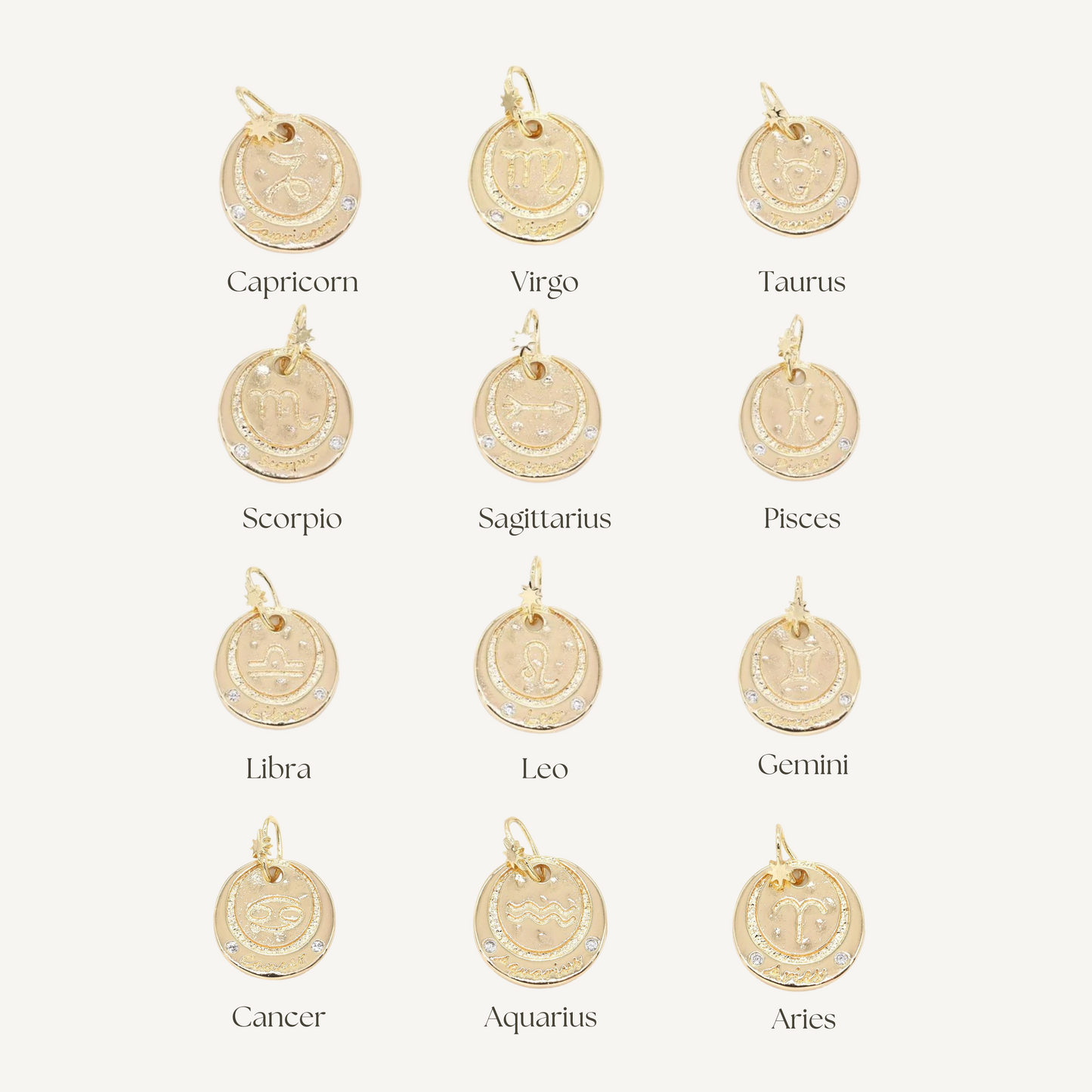 Medium Zodiac Coin Charm