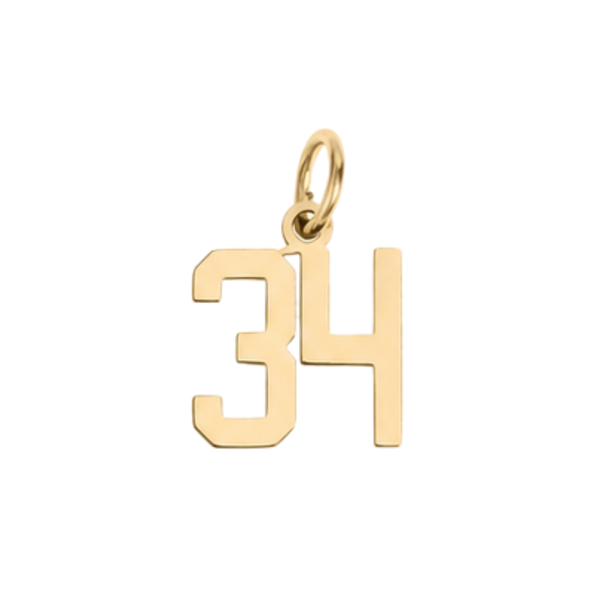 Small Gold Varsity Number Charms