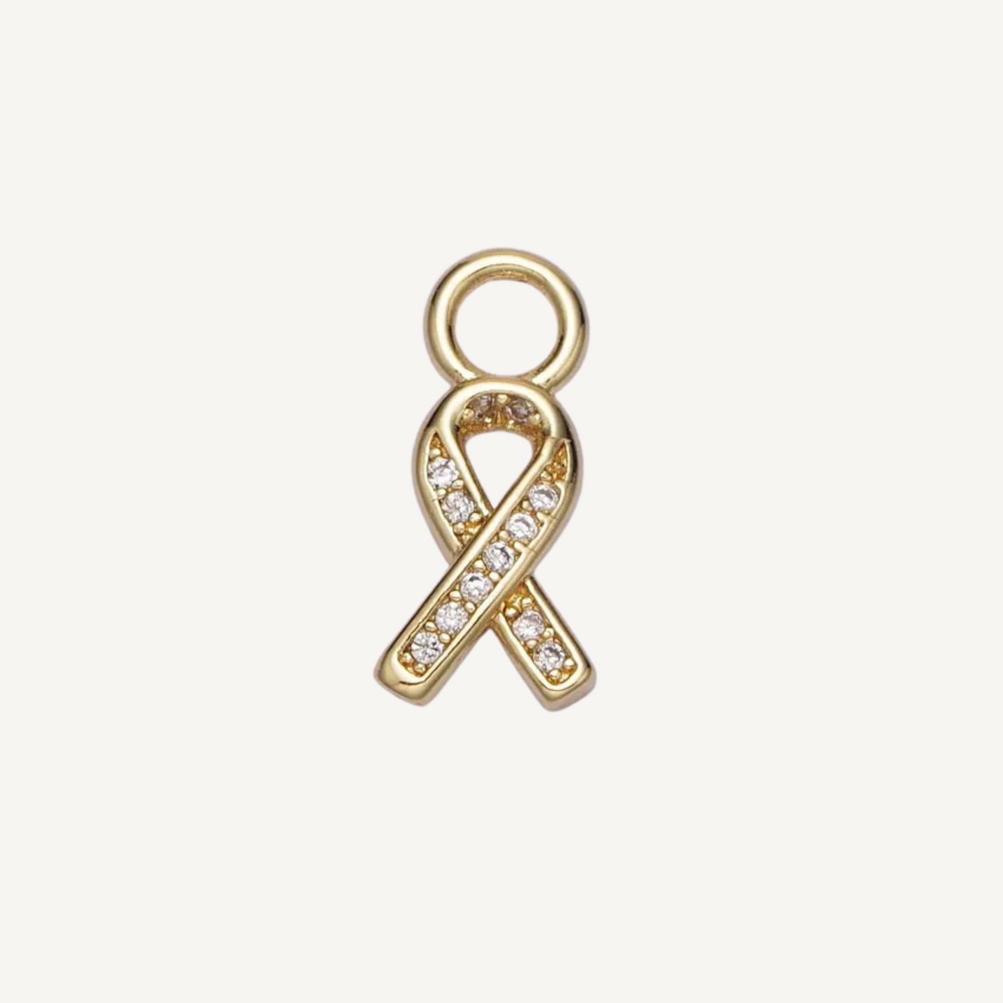 Mini Cancer Ribbon Charm
