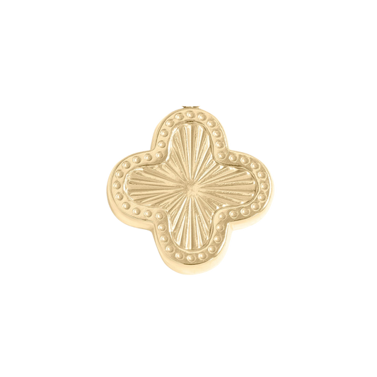 Medium Sunburst Clover Charm