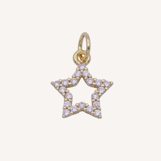 Small Rhinestone Star Charm