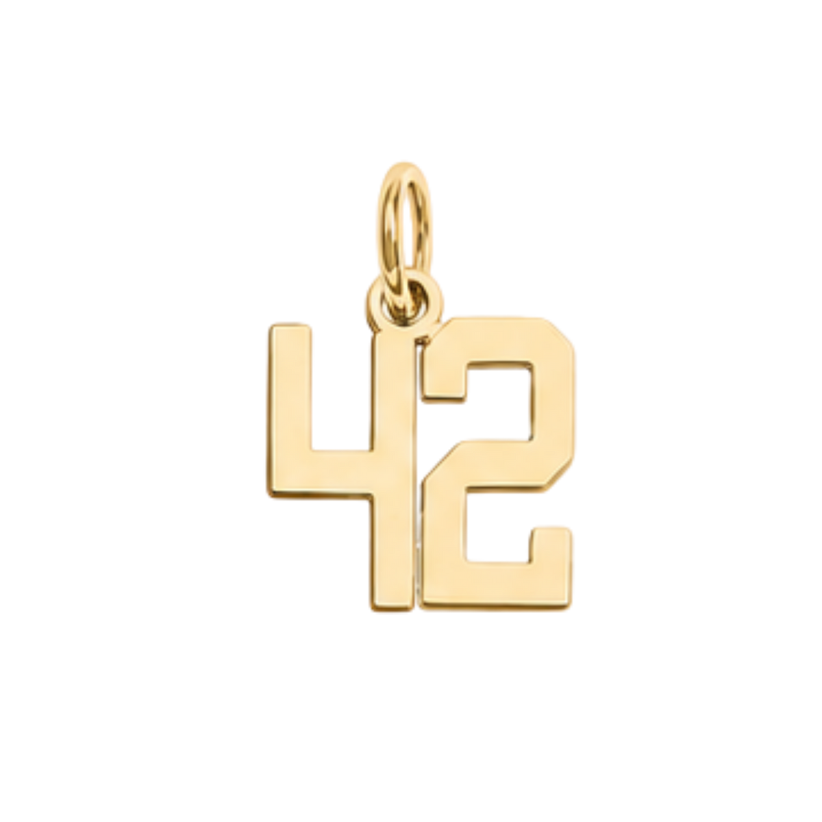 Small Gold Varsity Number Charms