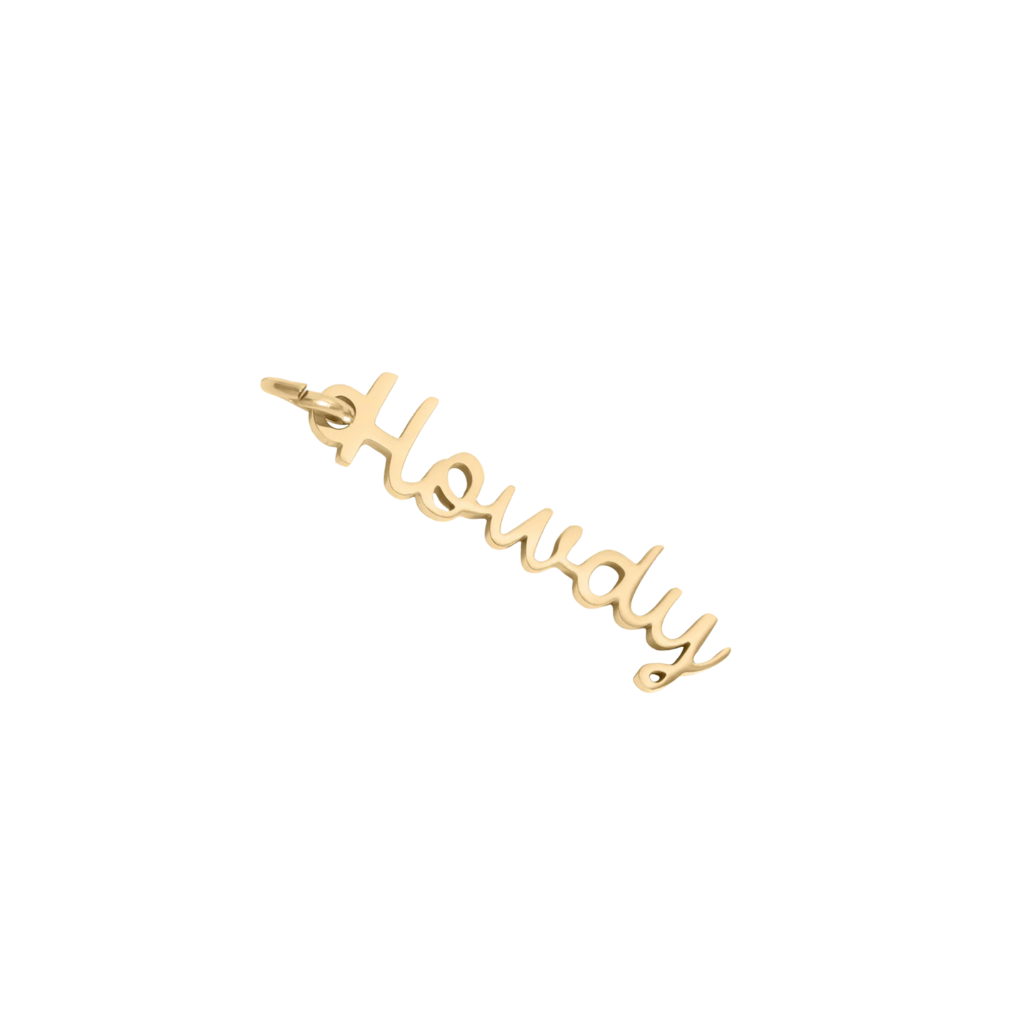 Medium Gold Howdy Word Charm