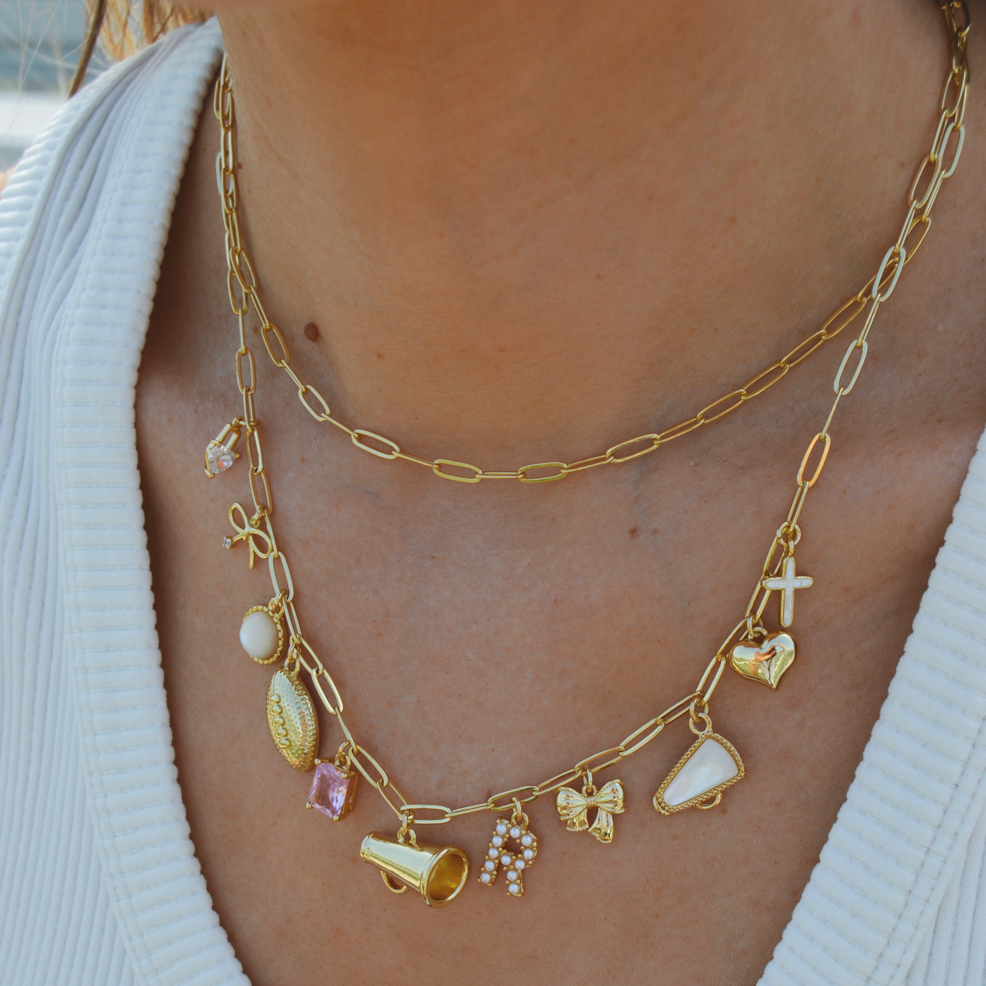 Medium Pearl Megaphone Charm