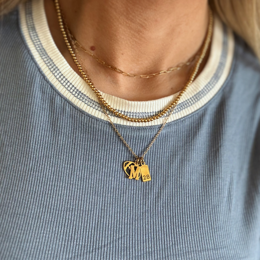 18K Gold Beaded Necklace