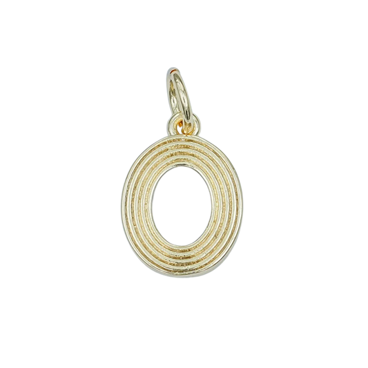 Medium Ribbed Number Charm