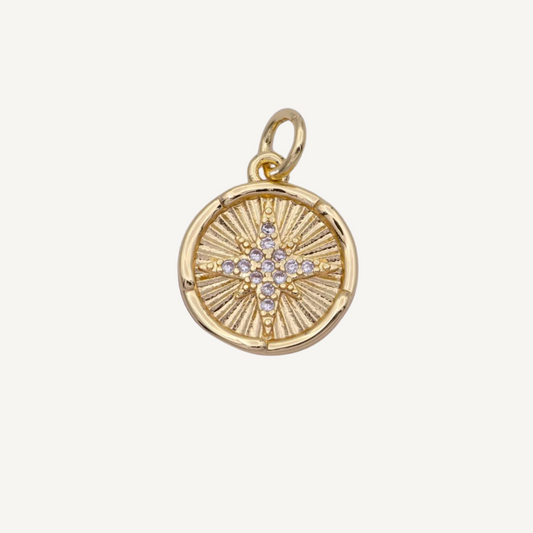 Small North Star Coin Charm