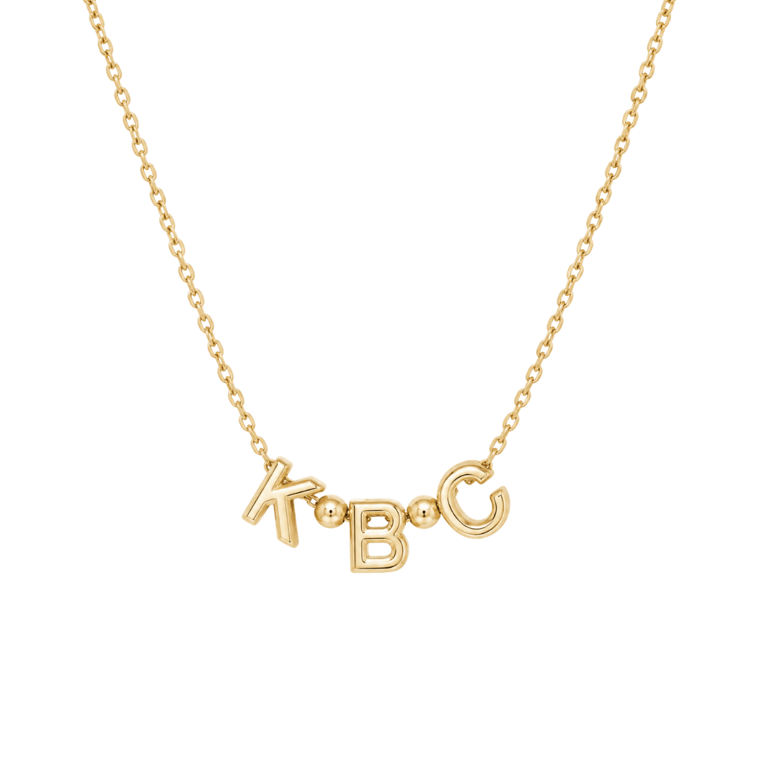 Initial Slider Necklace (Add up to 5 initials)