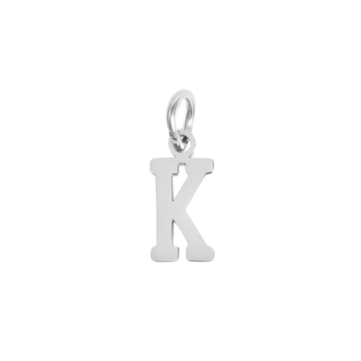 Small Silver Varsity Initial Charms