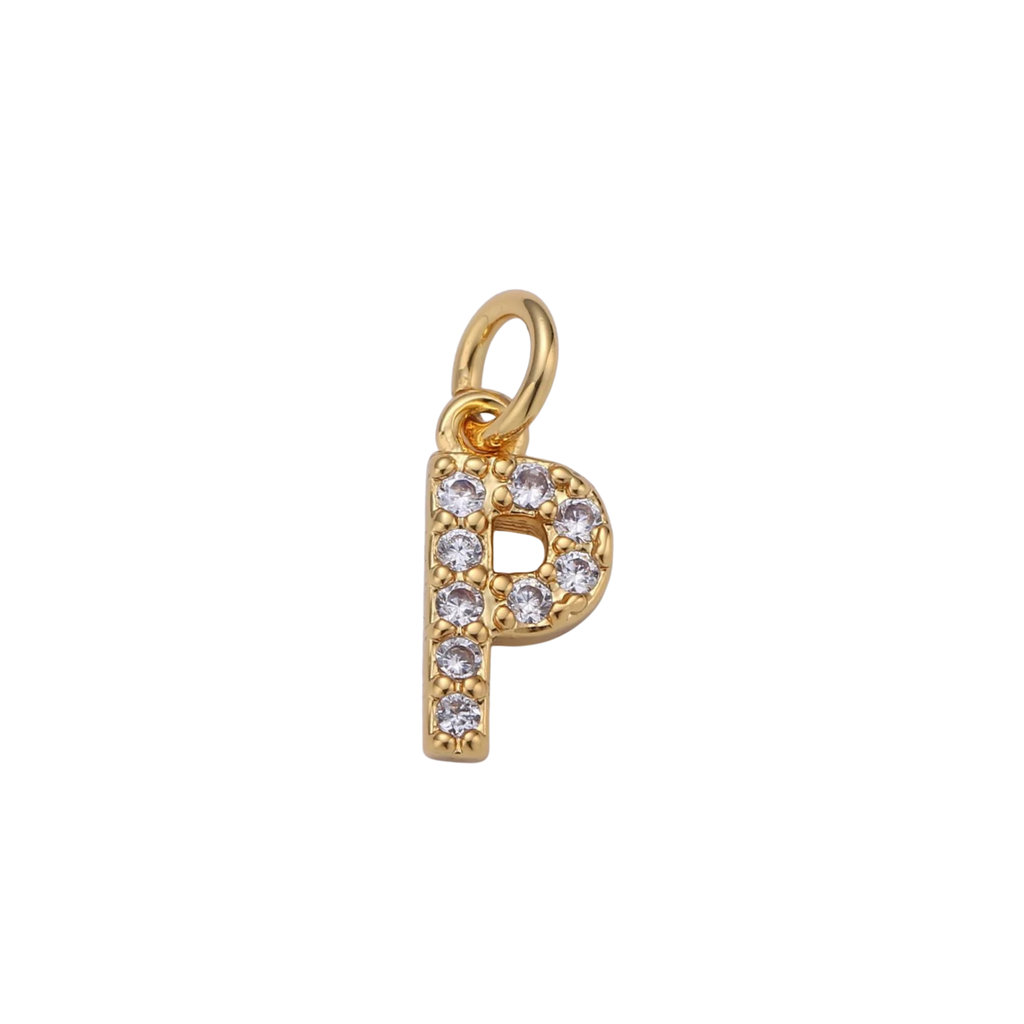Mini Rhinestone Initial Charm