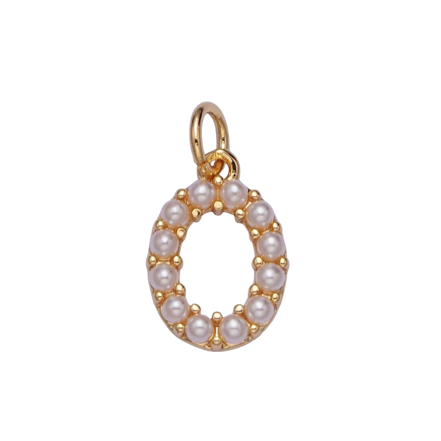 Medium Pearl Initial Charm