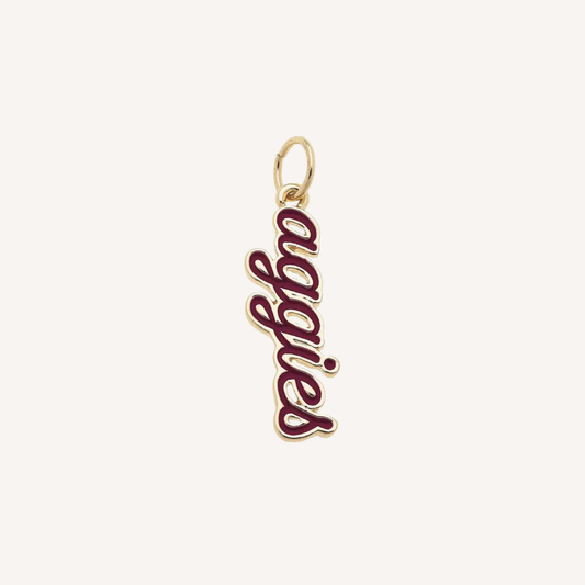 Large Texas A&M Aggies Script Charm
