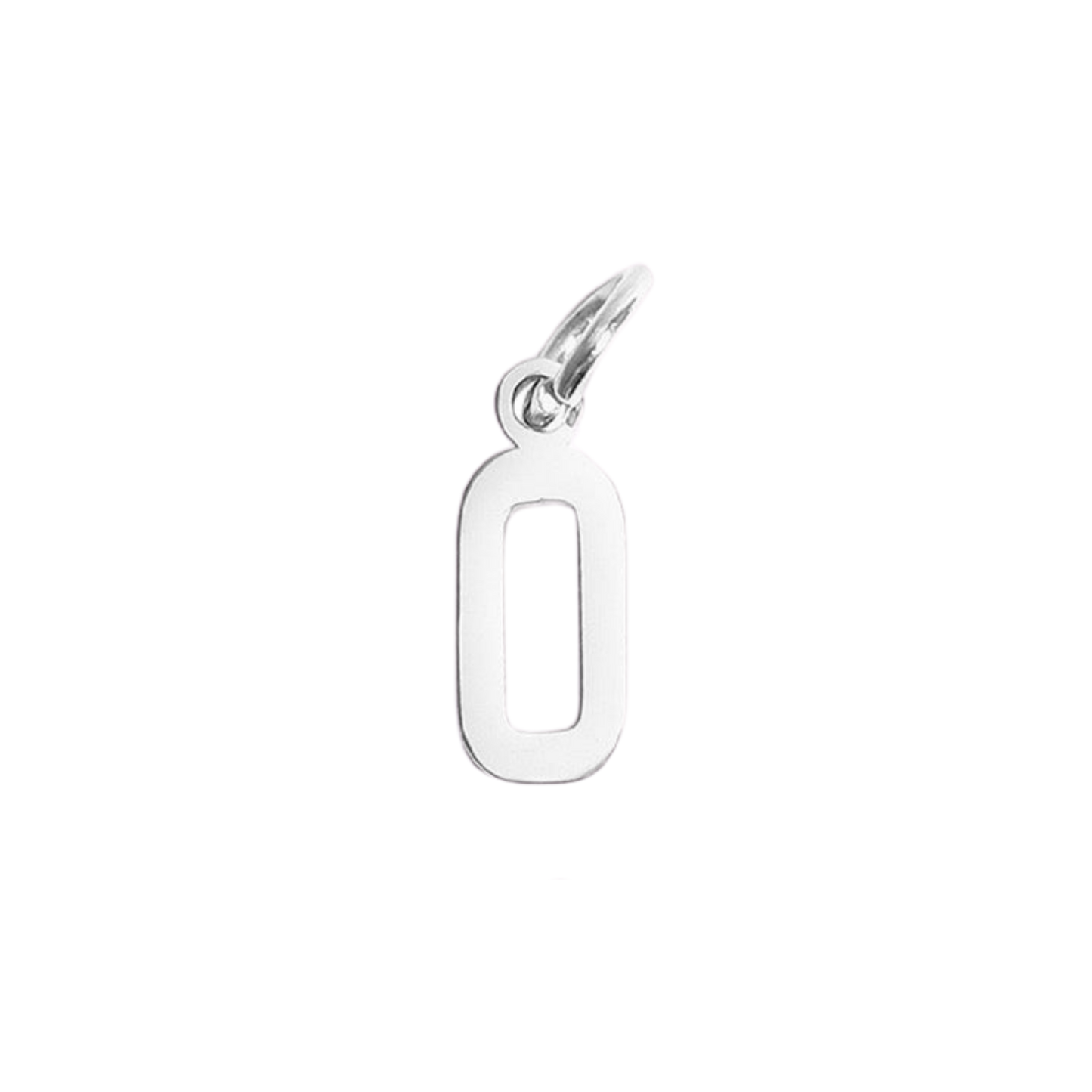 Small Silver Varsity Number Charms