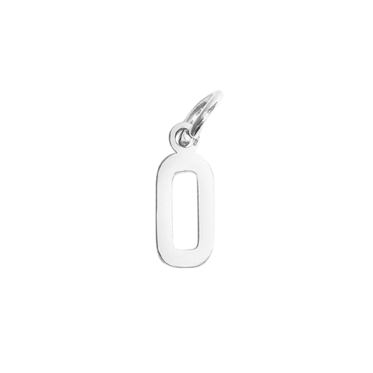 Small Silver Varsity Number Charms