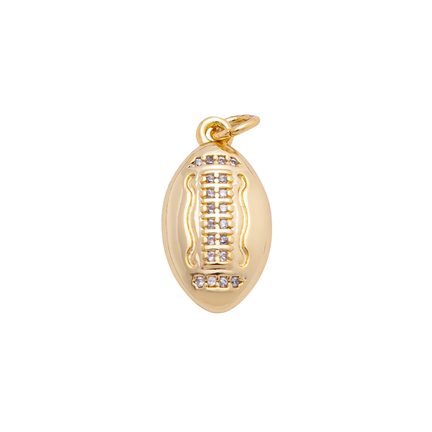 Medium Rhinestone Football Charm