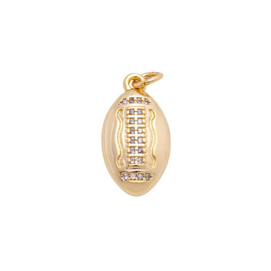 Medium Rhinestone Football Charm