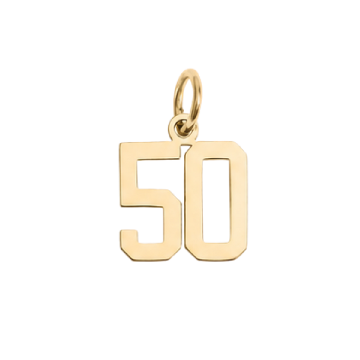 Small Gold Varsity Number Charms