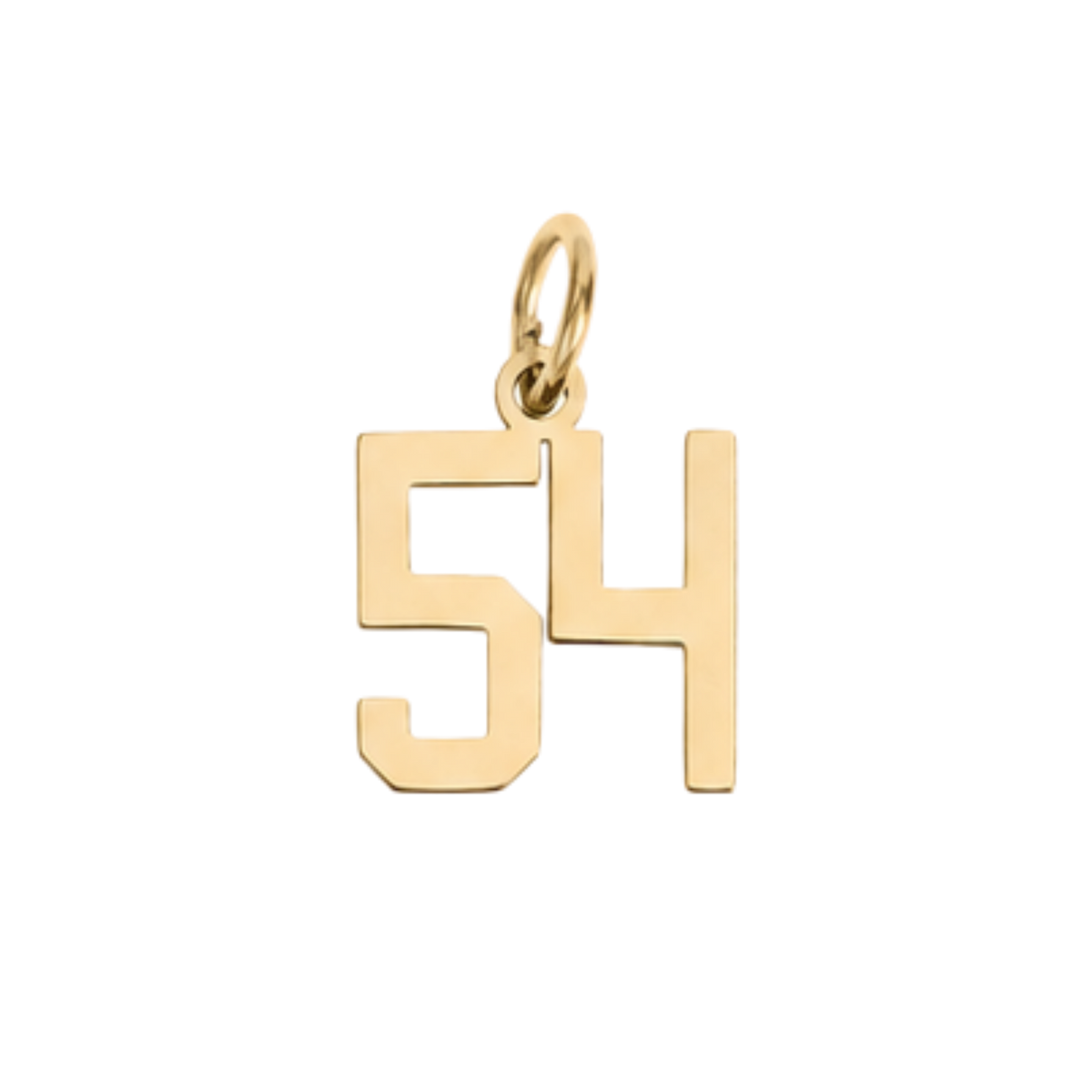 Small Gold Varsity Number Charms