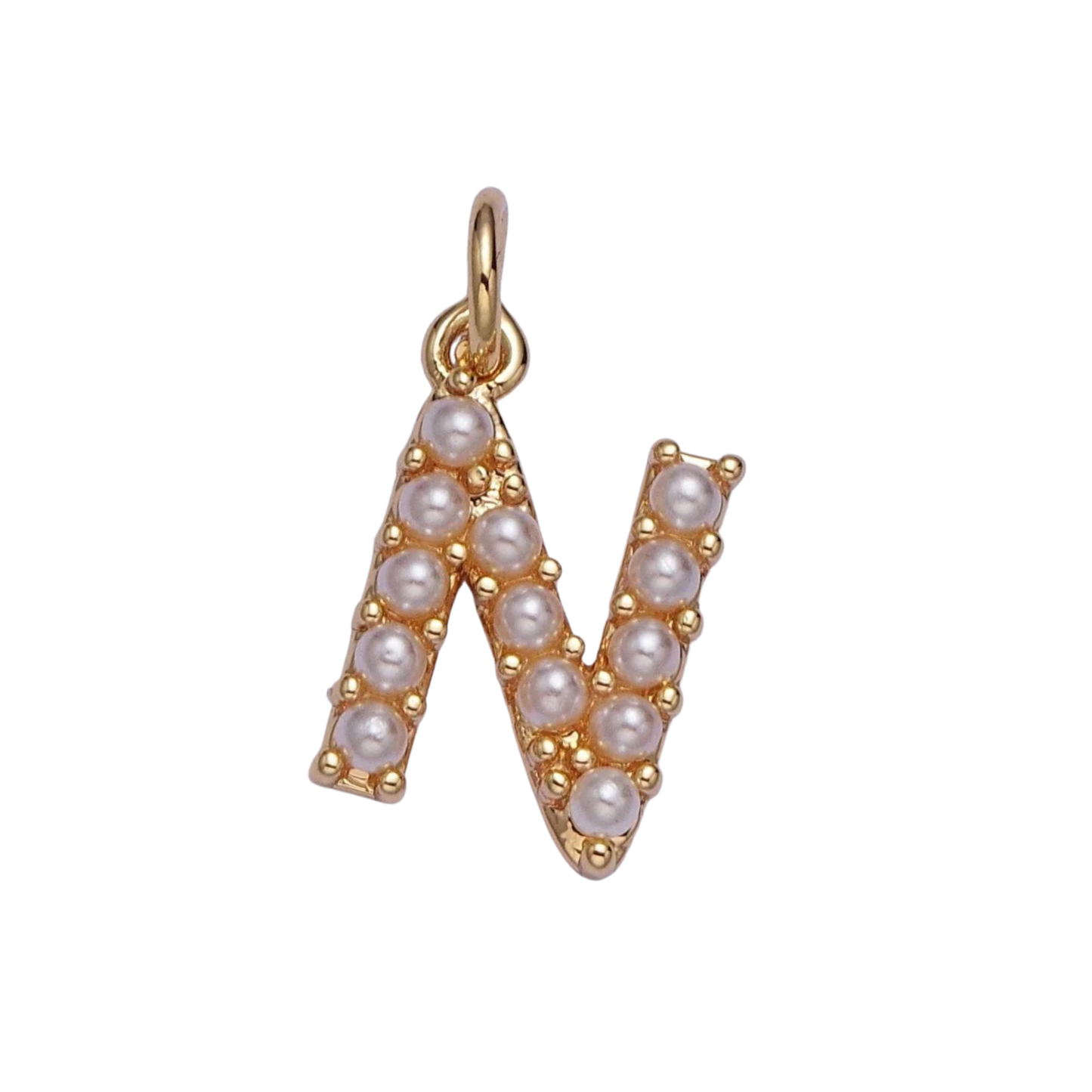 Medium Pearl Initial Charm