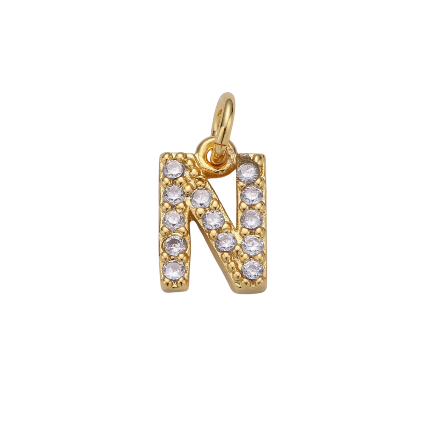 Mini Rhinestone Initial Charm