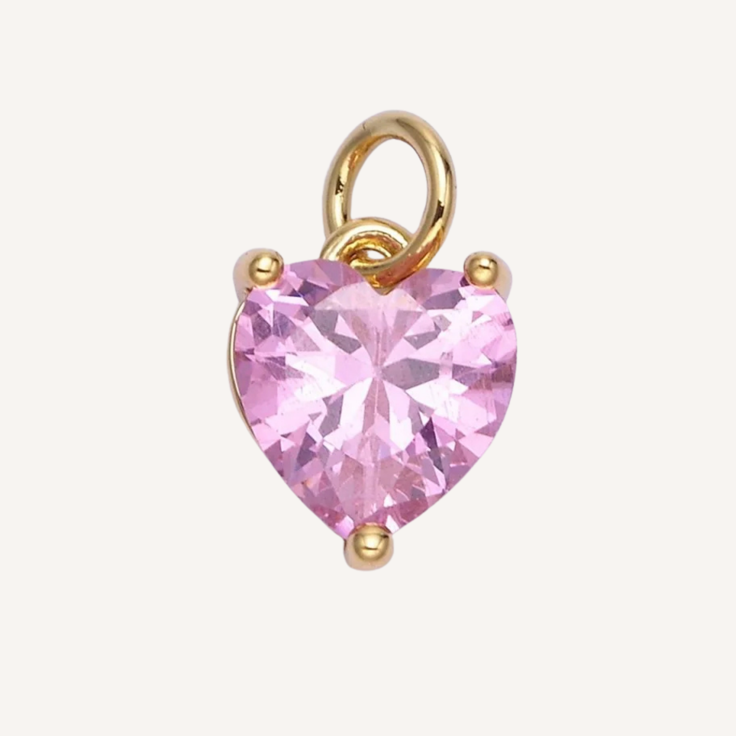 Small Colored Heart Charms