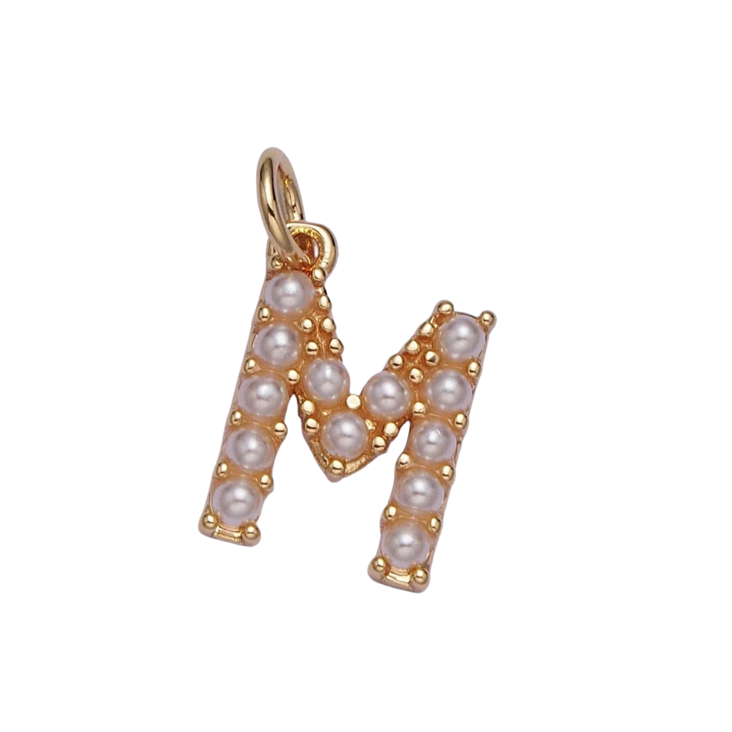 Medium Pearl Initial Charm